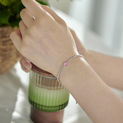 [Olivia JW]0.5 Carat Elegant Romantic Heart Shape Lover Bracelet