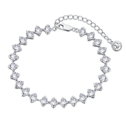 [Olivia JW]0.5 Carat Ornate Princess Cut Daily Bracelet