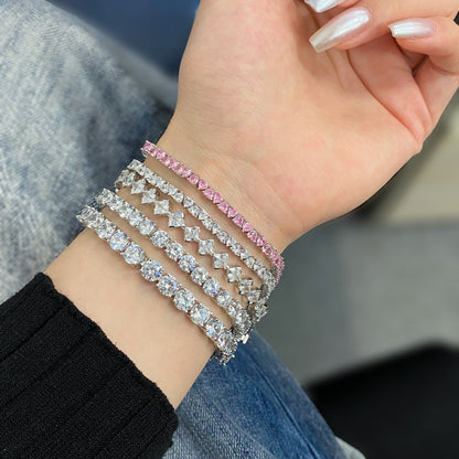 [Olivia JW]0.5 Carat Ornate Princess Cut Daily Bracelet