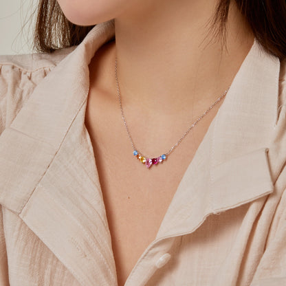 [Olivia JW]Dainty Colorful Heart Necklace