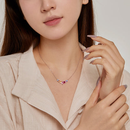 [Olivia JW]Dainty Colorful Heart Necklace