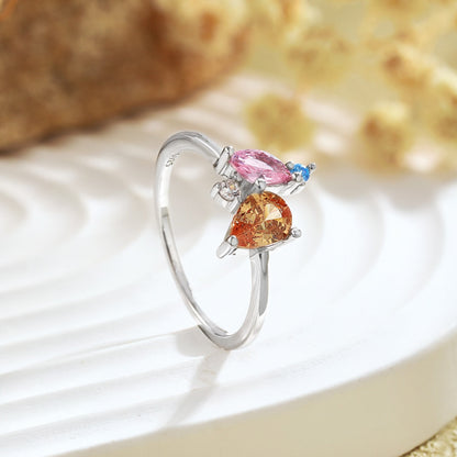 [Olivia JW]Radiant Colorful Multi Cut Daily Ring