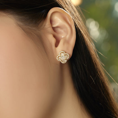 [Olivia JW]Lucky Four-Leaf Clover Exquisite Earrings