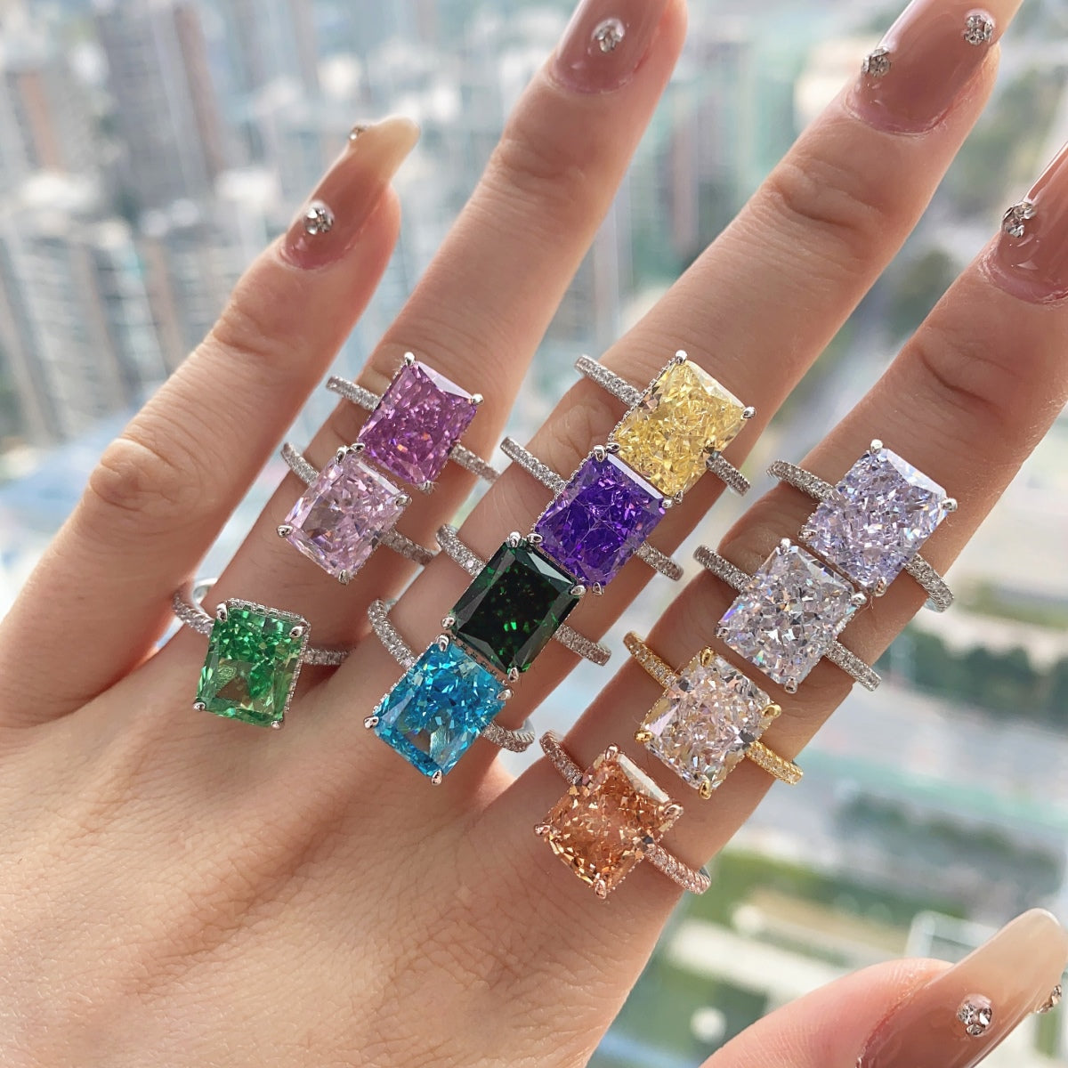[Olivia JW]4.0 Carat Luxurious Engagement Ring