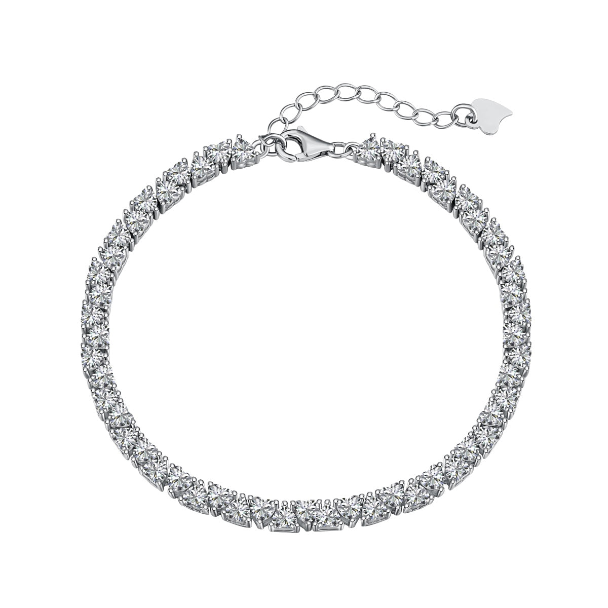 [Olivia JW]Dazzling Romantic Heart Shape Lover Bracelet