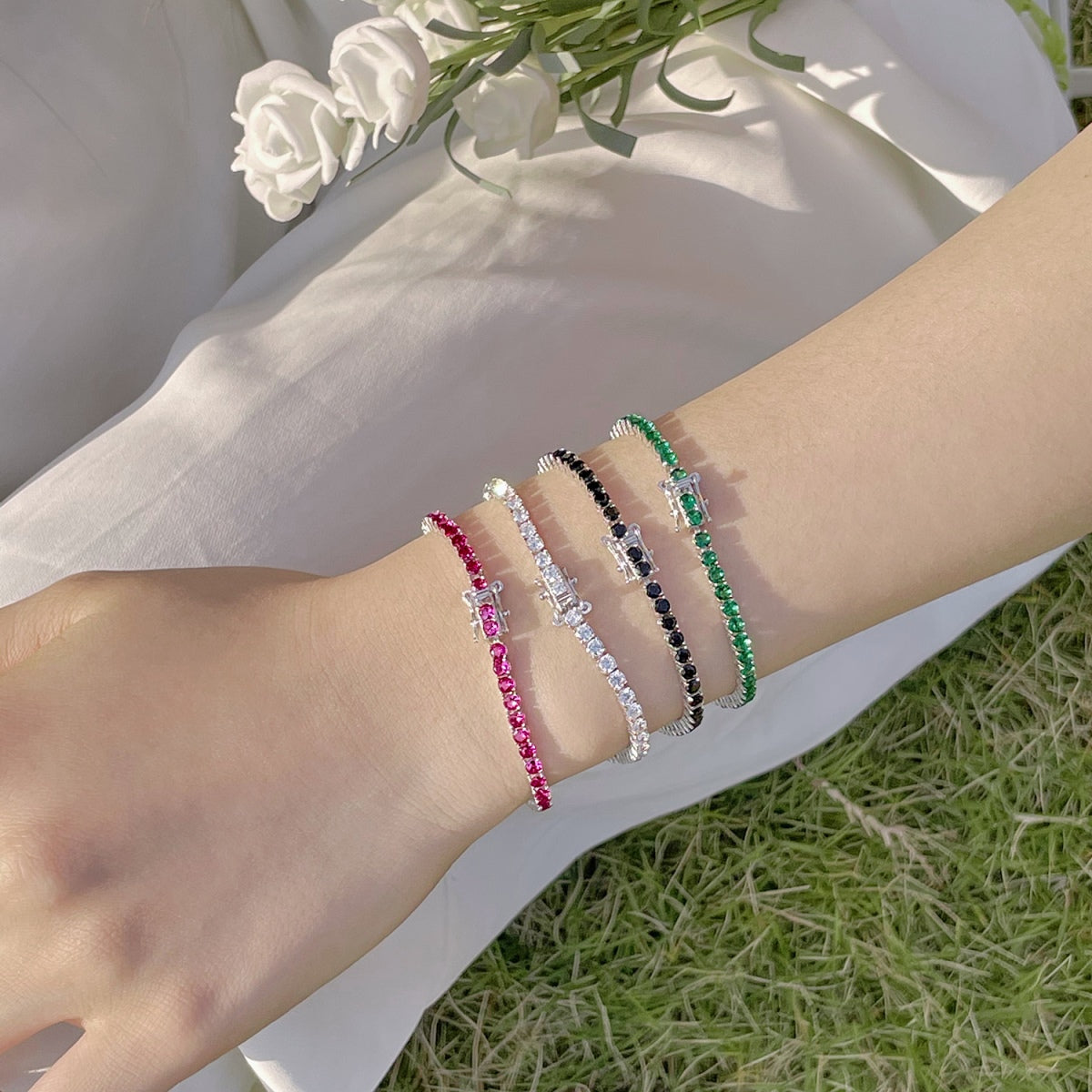 [Olivia JW]Radiant Colorful Round Cut Party Bracelet