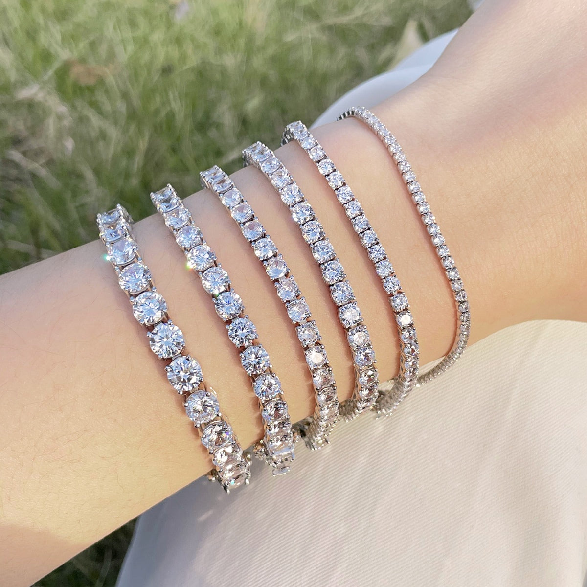 [Olivia JW]0.75 Carat Dazzling Round Cut Wedding Bracelet