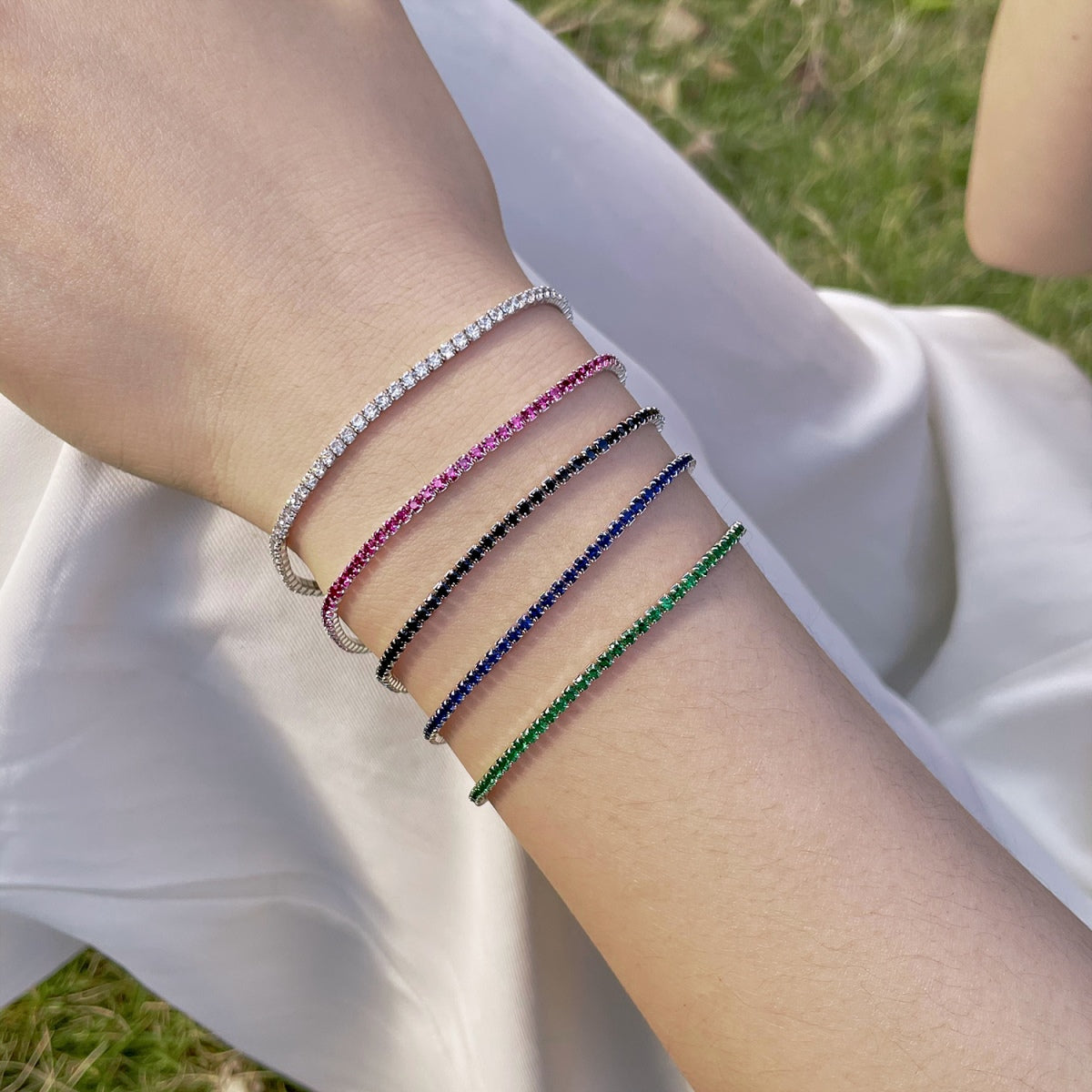 [Olivia JW]Radiant Colorful Round Cut Party Bracelet