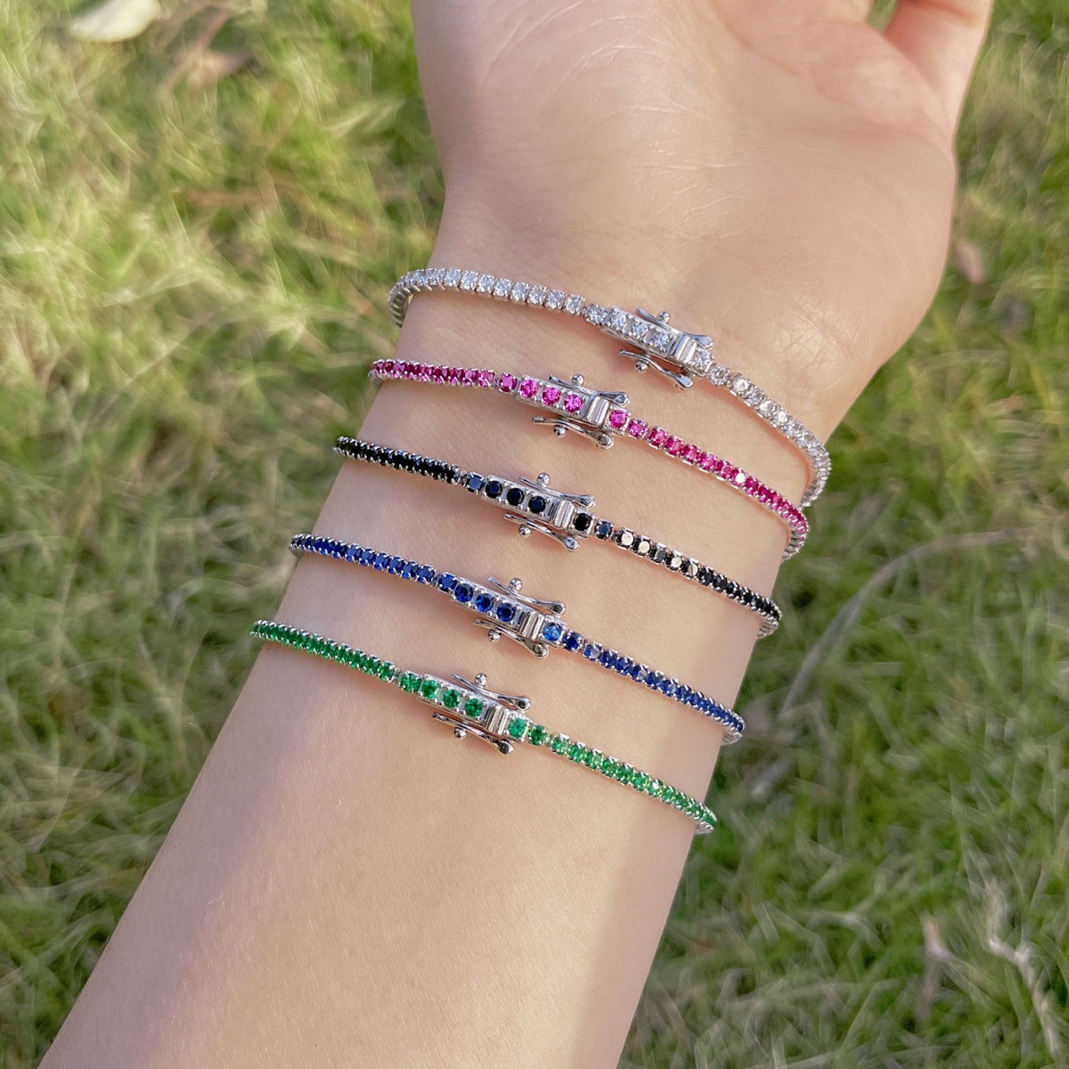 [Olivia JW]Radiant Colorful Round Cut Party Bracelet