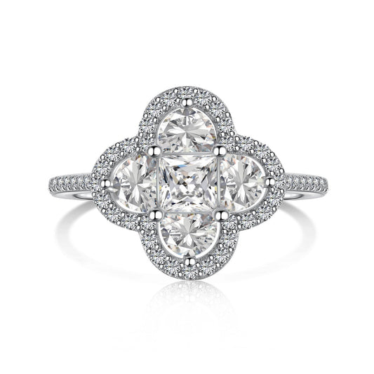 [Olivia JW]Luxurious Eternity Flower Shape Banquet Ring