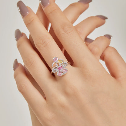 [Olivia JW]Sparkling Colorful Water Drop Shape Daily Ring