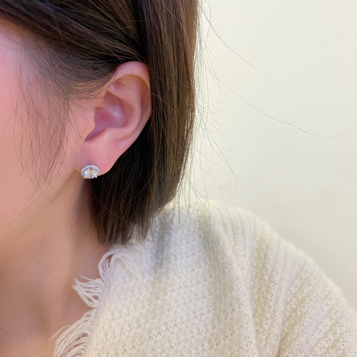 [Olivia JW]Classic Princess Round Shape Earrings