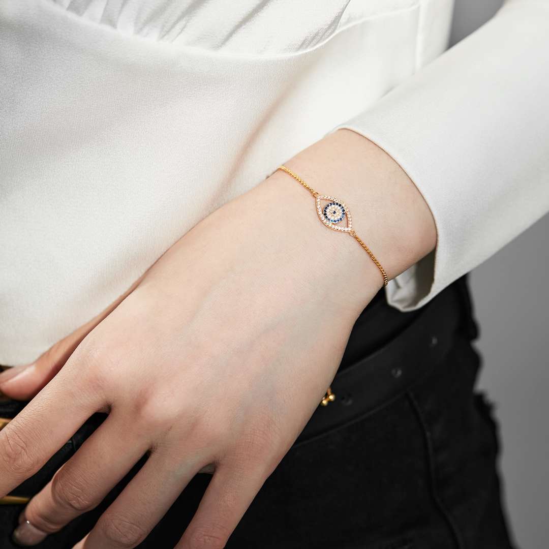 [Olivia JW]Dazzling Eye Shape Necklace