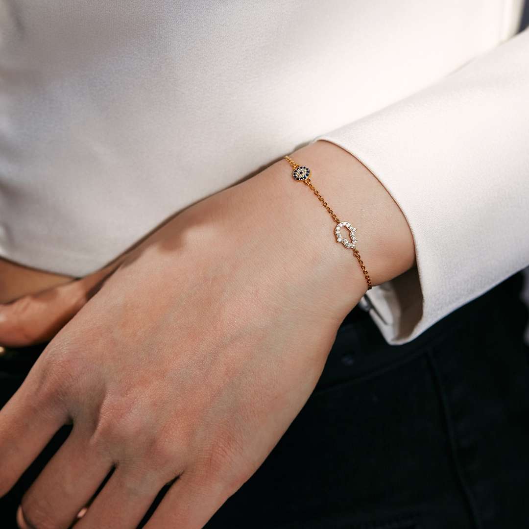 [Olivia JW]Gost Shape & Round Shape Necklace