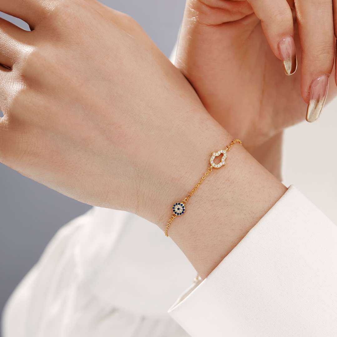 [Olivia JW]Gost Shape & Round Shape Necklace