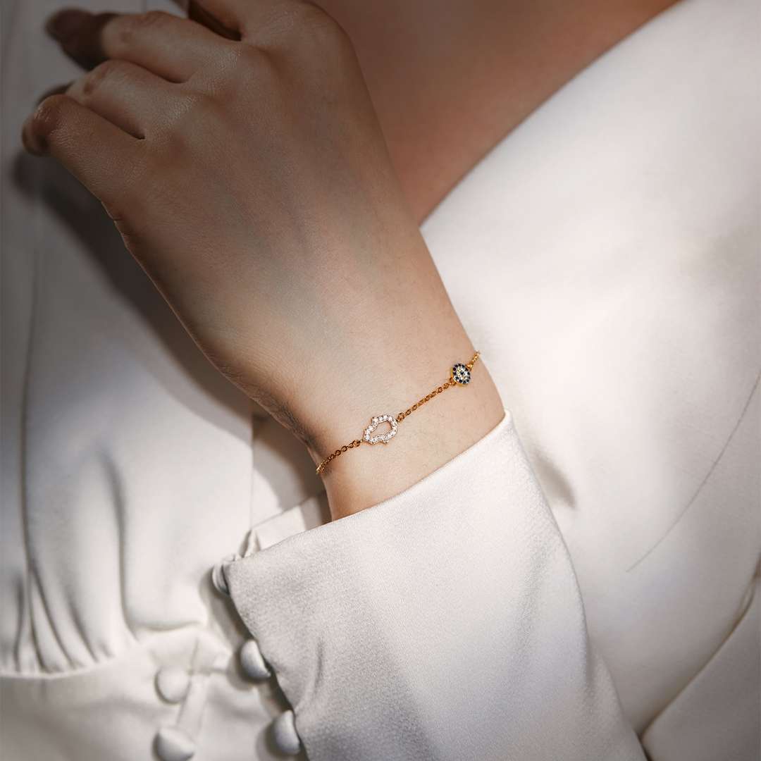 [Olivia JW]Gost Shape & Round Shape Necklace