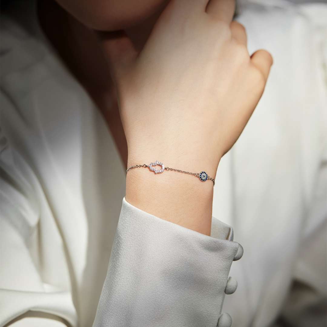 [Olivia JW]Gost Shape & Round Shape Necklace