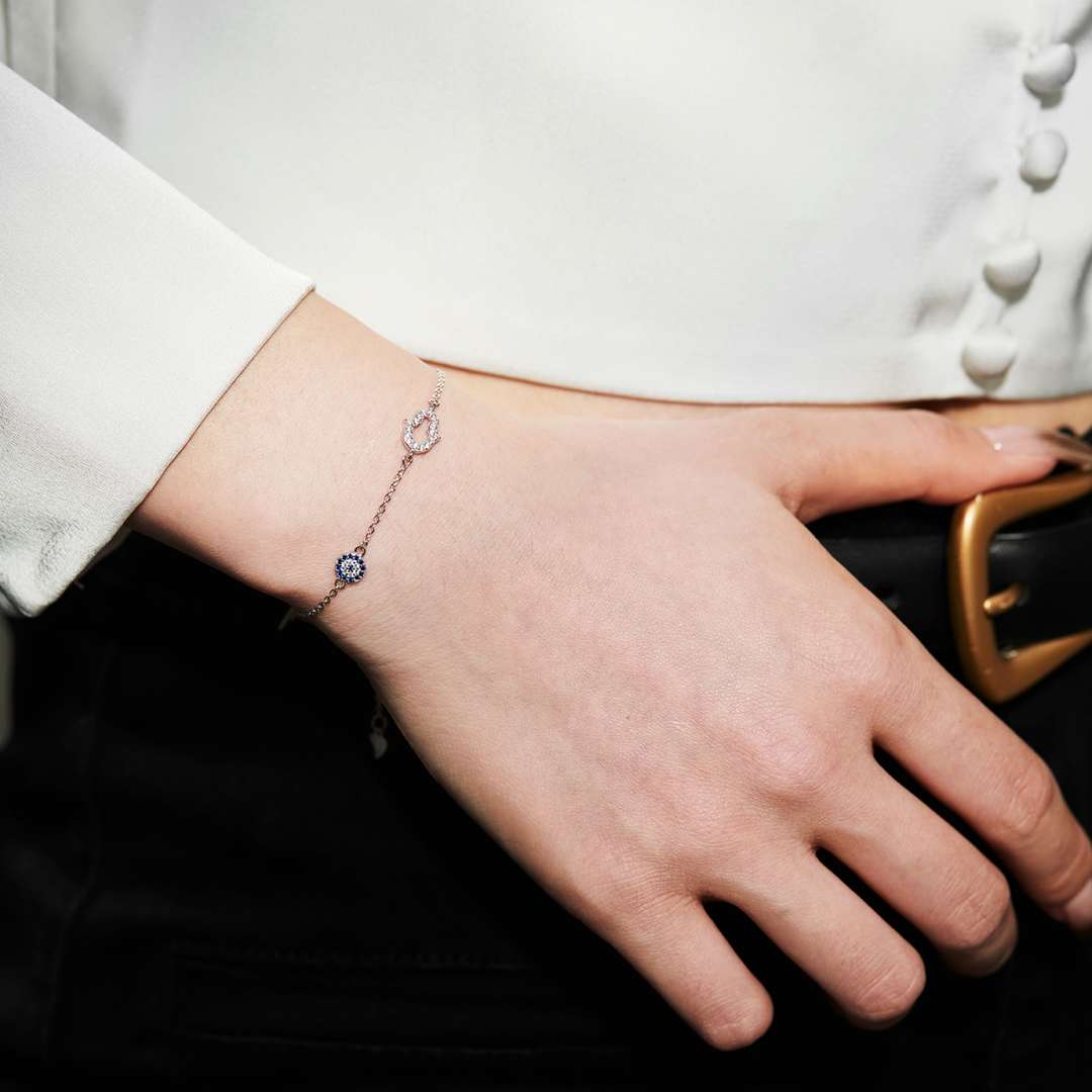 [Olivia JW]Gost Shape & Round Shape Necklace