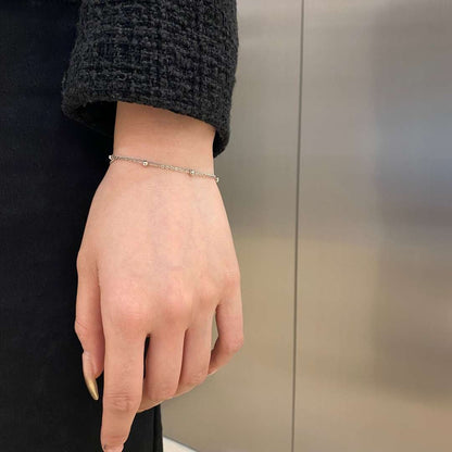 [Olivia JW]Delicate Bead Double Layer Bracelet