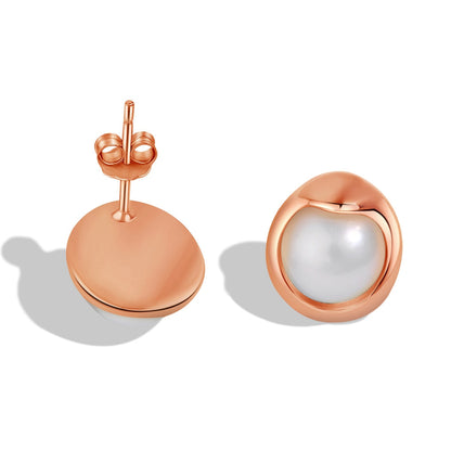 [Olivia JW]Dainty Bread Pearl Earrings