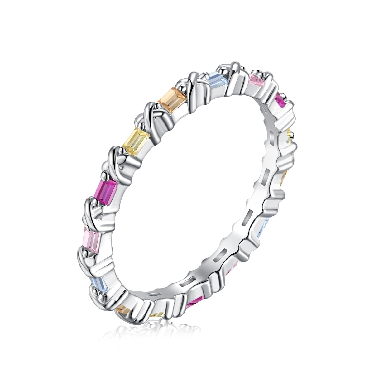 [Olivia JW]Charming Colorful Round Cut Daily Ring