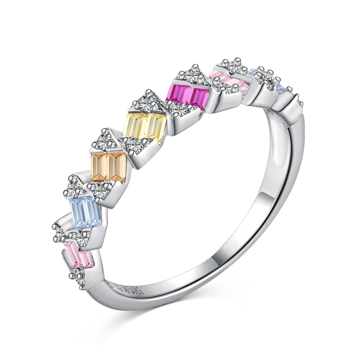 [Olivia JW]Delicate Vibrant Emerald Cut Daily Ring
