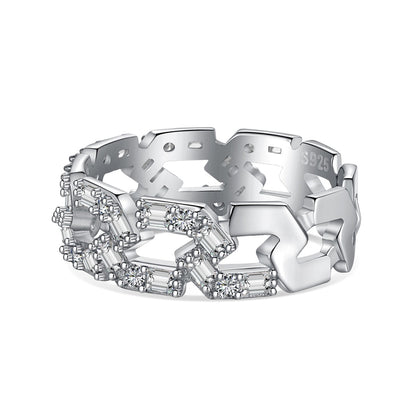 [Olivia JW]Sparkling Vibrant Emerald Cut Daily Ring