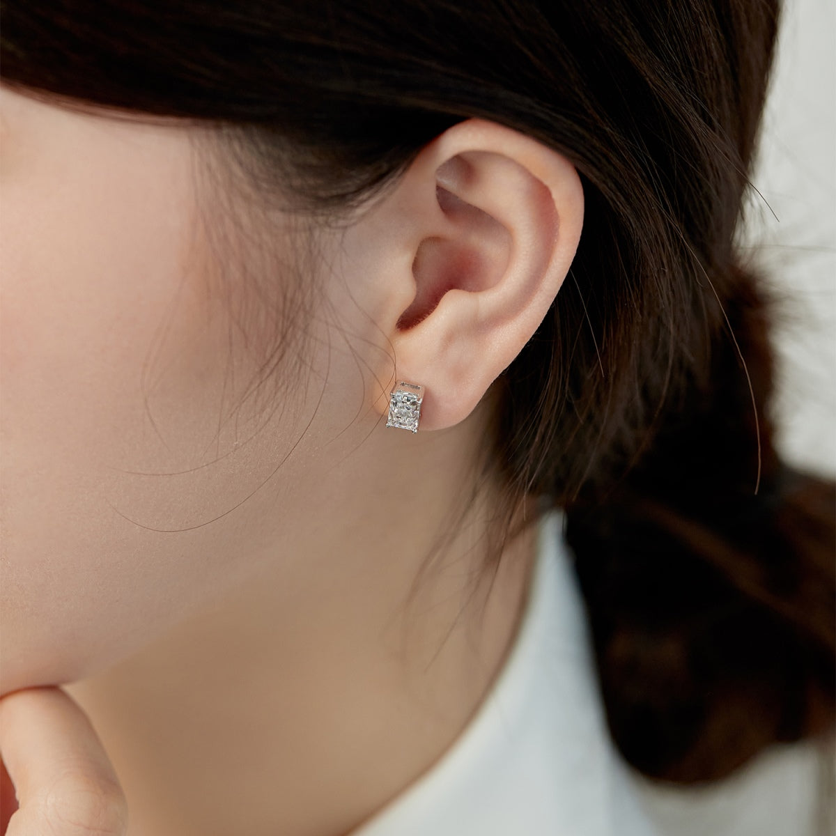 [Olivia JW]Radiant Luxurious Princess Cut Daily Earrings