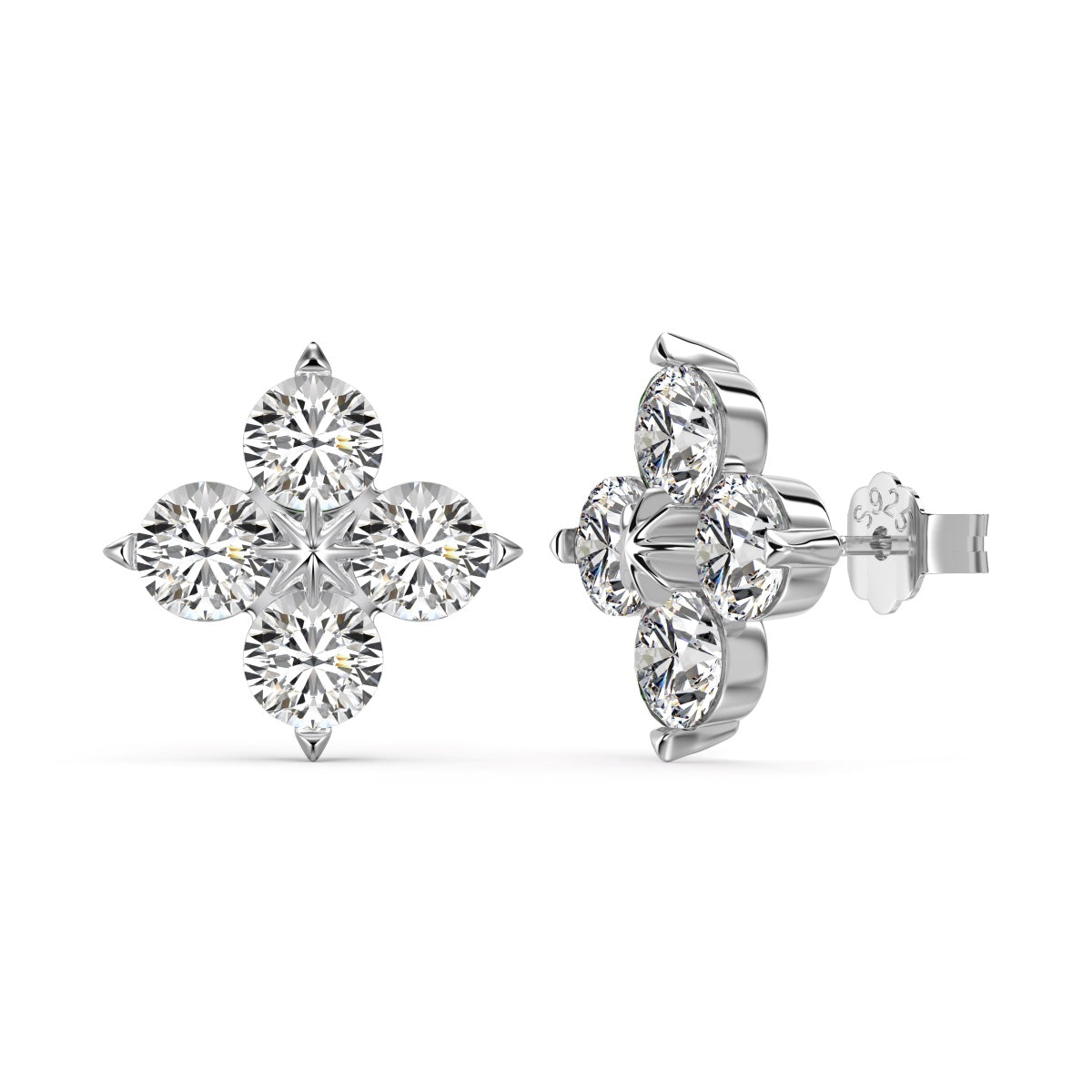 [Olivia JW]Four-Leaf Clover Eight-Pointed Star Earrings
