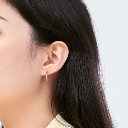 [Olivia JW]Radiant Colorful Round Cut Earrings