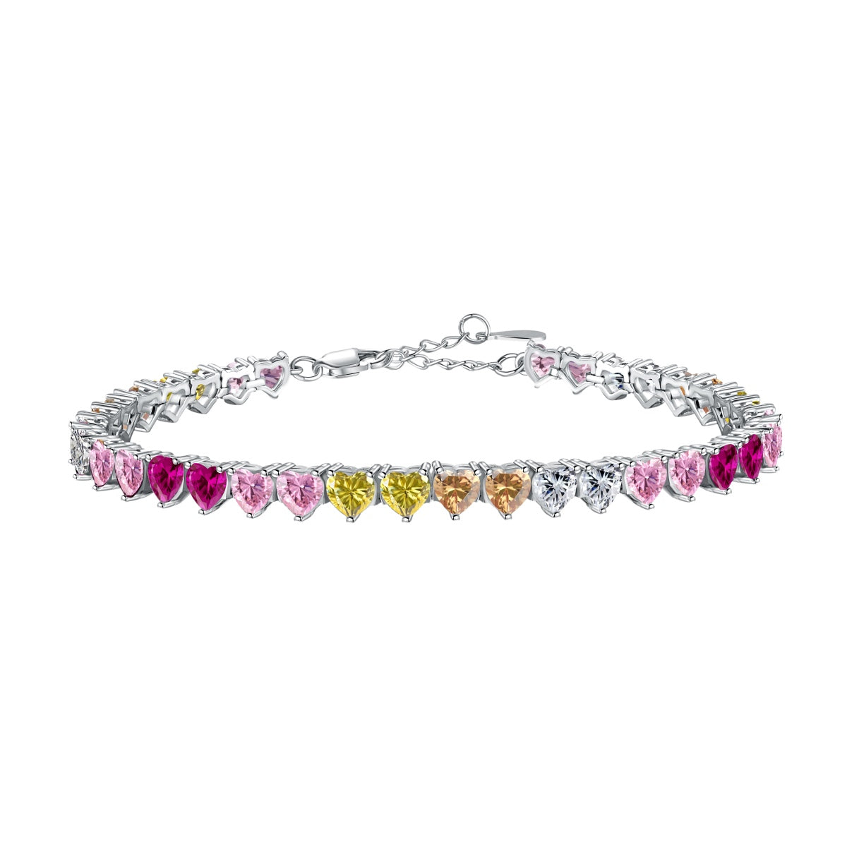 [Olivia JW]Luxurious Colorful Romantic Heart Shape Lover Bracelet