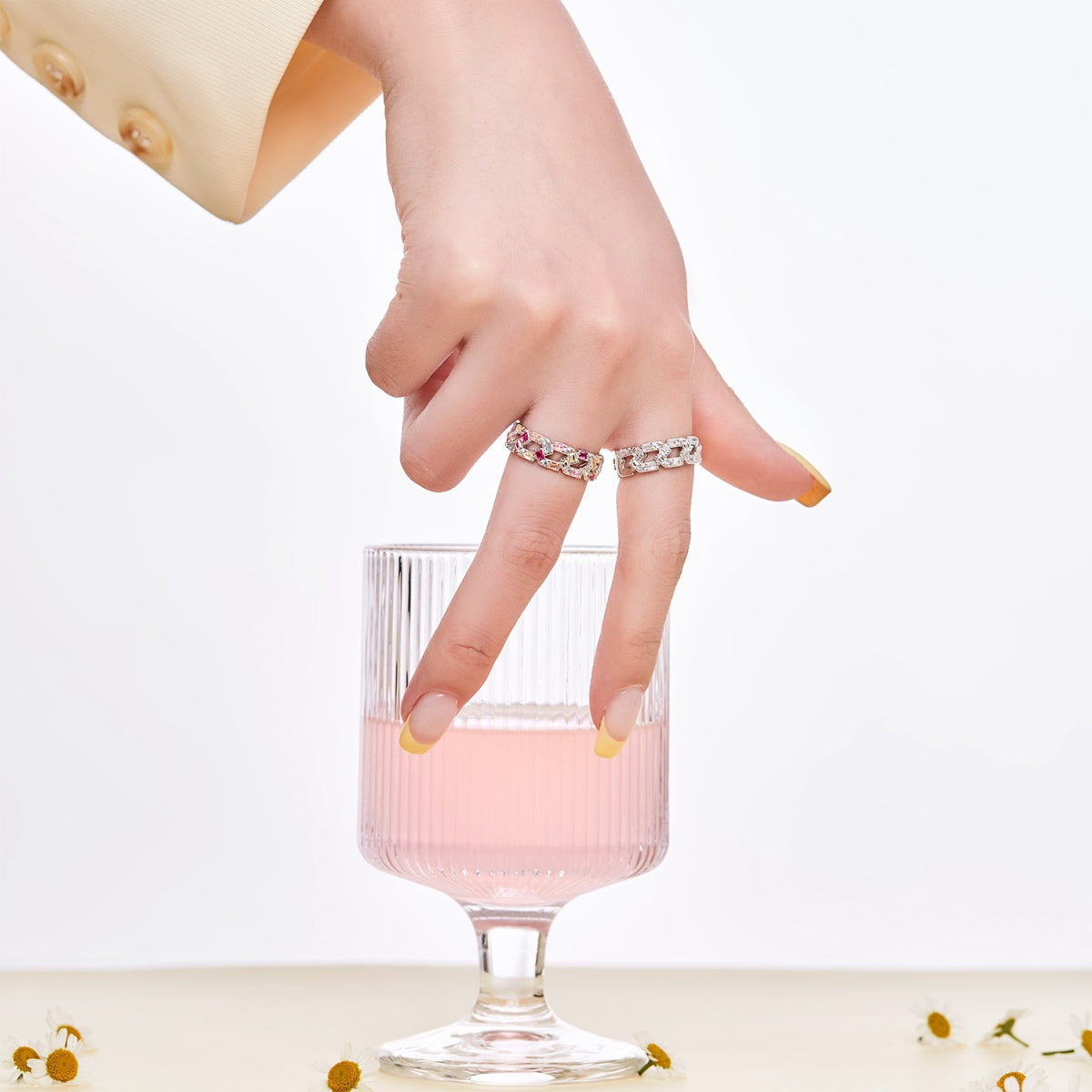[Olivia JW]Sparkling Vibrant Emerald Cut Daily Ring
