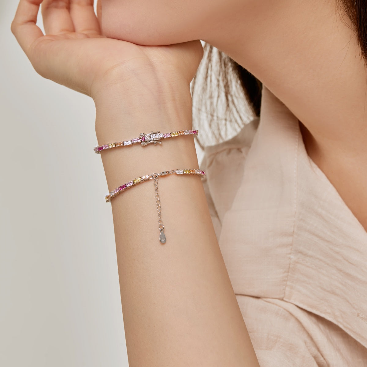 [Olivia JW]Delicate Romantic Heart Shape Lover Bracelet