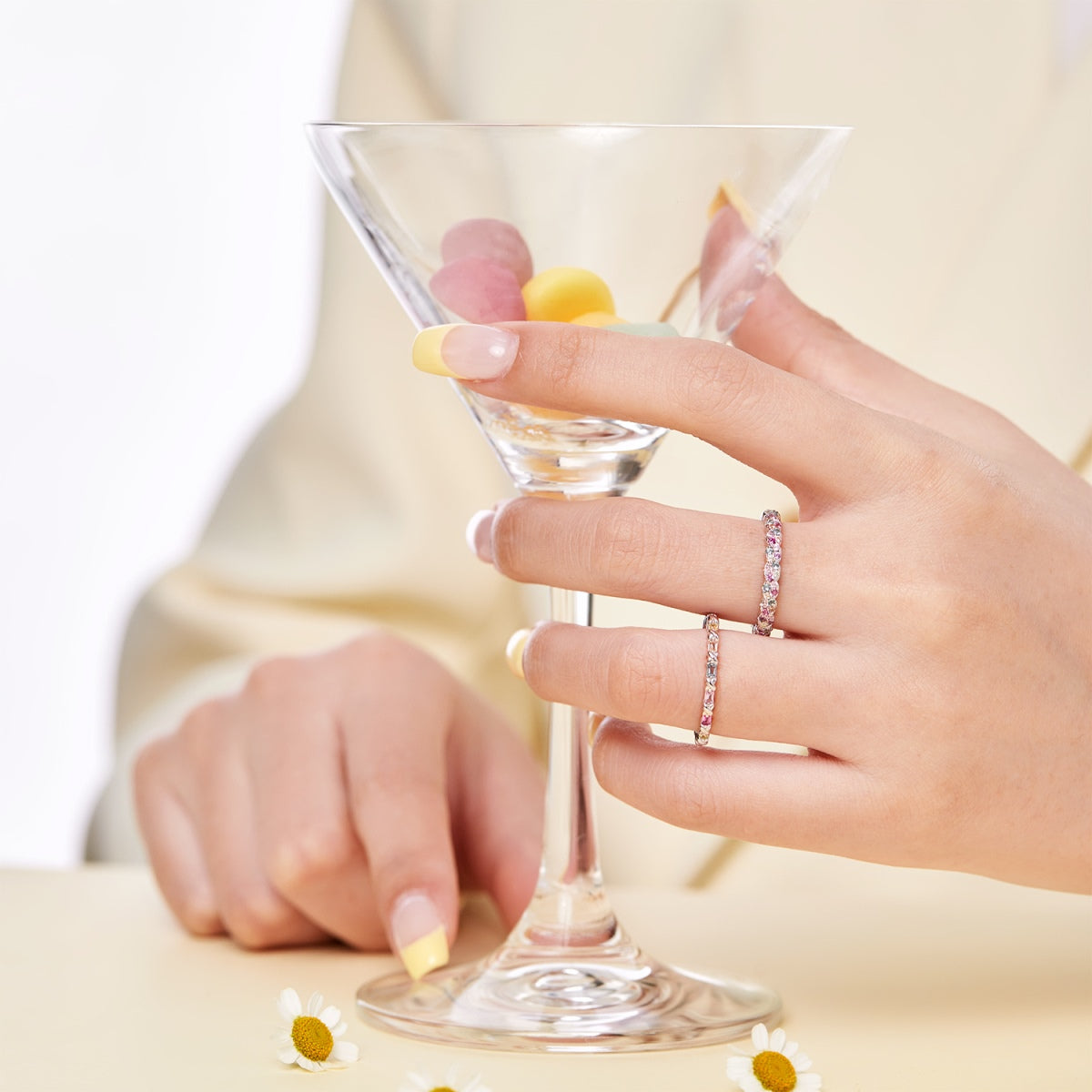 [Olivia JW]Charming Colorful Round Cut Daily Ring