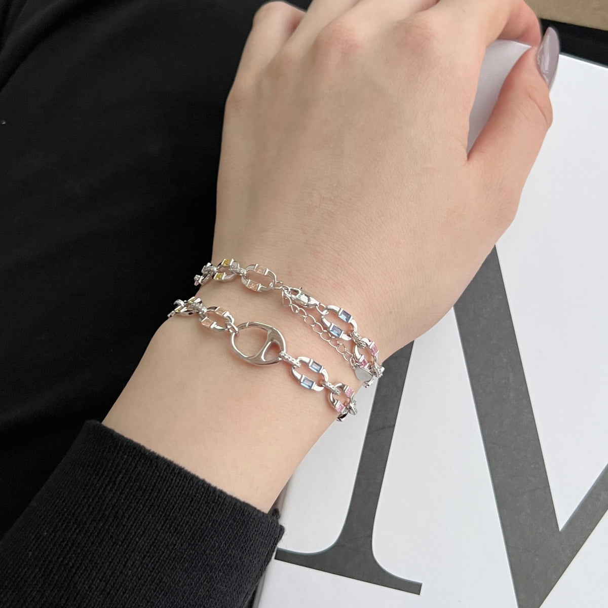 [Olivia JW]Dazzling Colorful Daily Bracelet