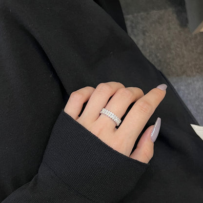 [Olivia JW]Splashy Ornate Emerald Cut Cocktail Ring