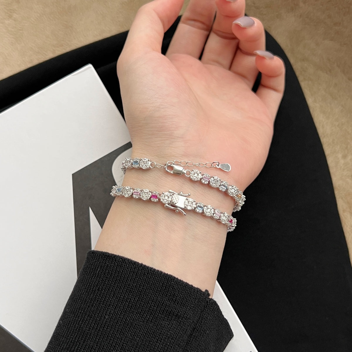 [Olivia JW]Dazzling Radiant Multi Cut Daily Bracelet