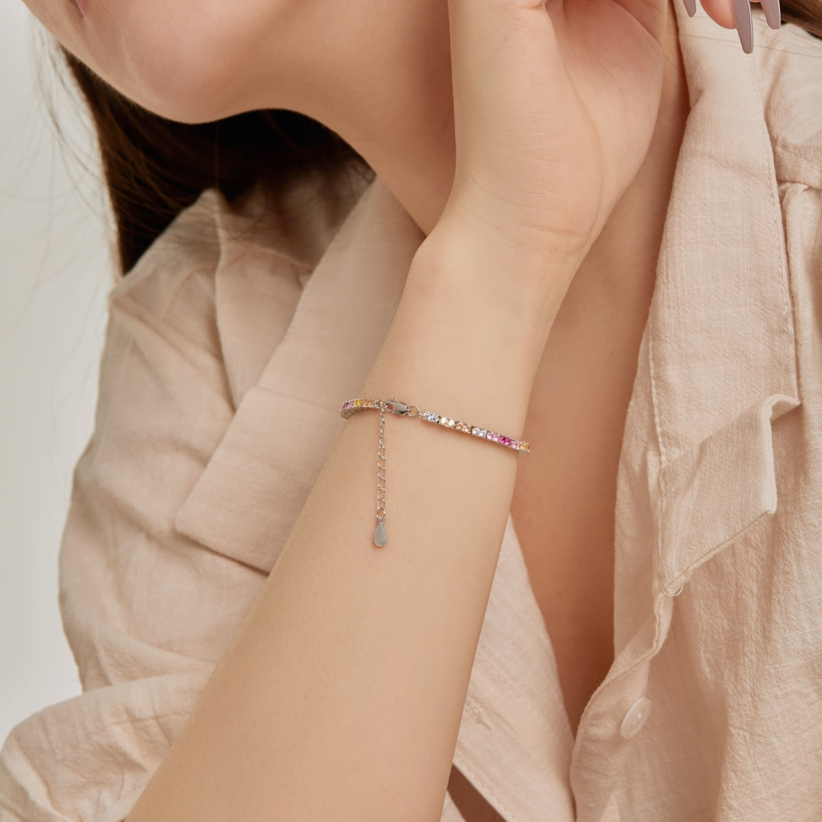 [Olivia JW]Delicate Romantic Heart Shape Lover Bracelet