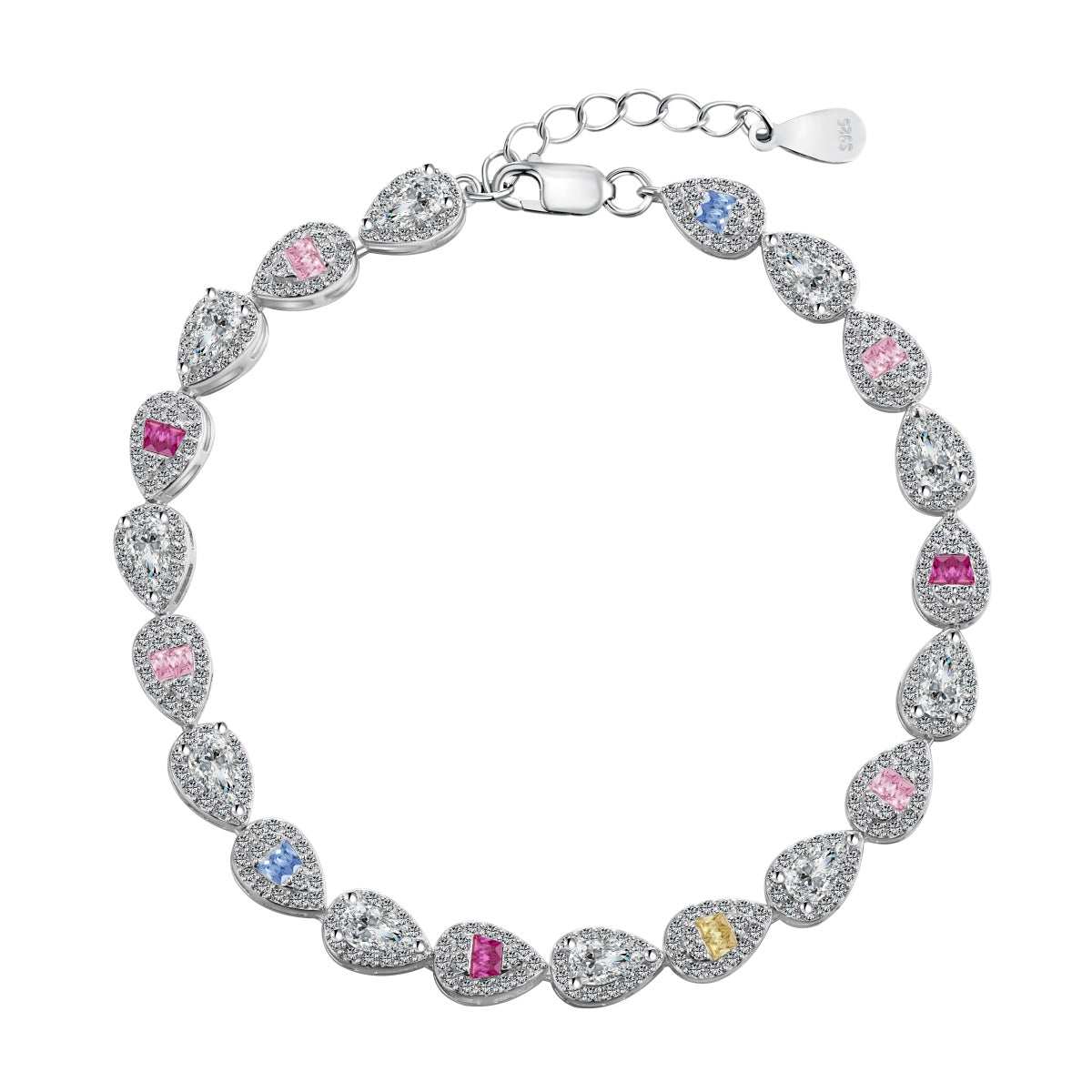 [Olivia JW]0.25 Carat Radiant Water Drop Shape Daily Bracelet