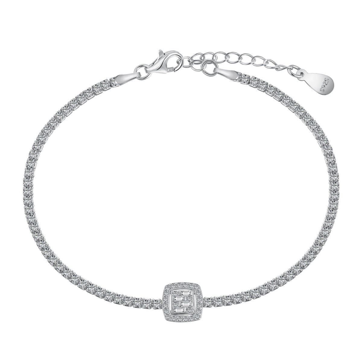 [Olivia JW]Luxurious Dazzling Square Shape Banquet Bracelet