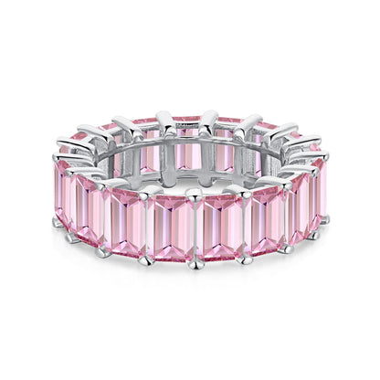 [Olivia JW]0.75 Carat Elegant Emerald Cut Tennis Ring