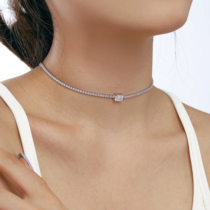 [Olivia JW]2.0 carat Ornate Emerald Cut Necklace