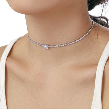[Olivia JW]2.0 carat Ornate Emerald Cut Necklace