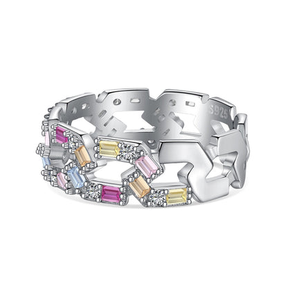 [Olivia JW]Sparkling Vibrant Emerald Cut Daily Ring