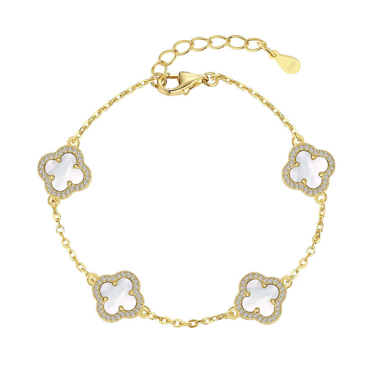[Olivia JW]Four-Leaf Clover Exquisite Bracelet