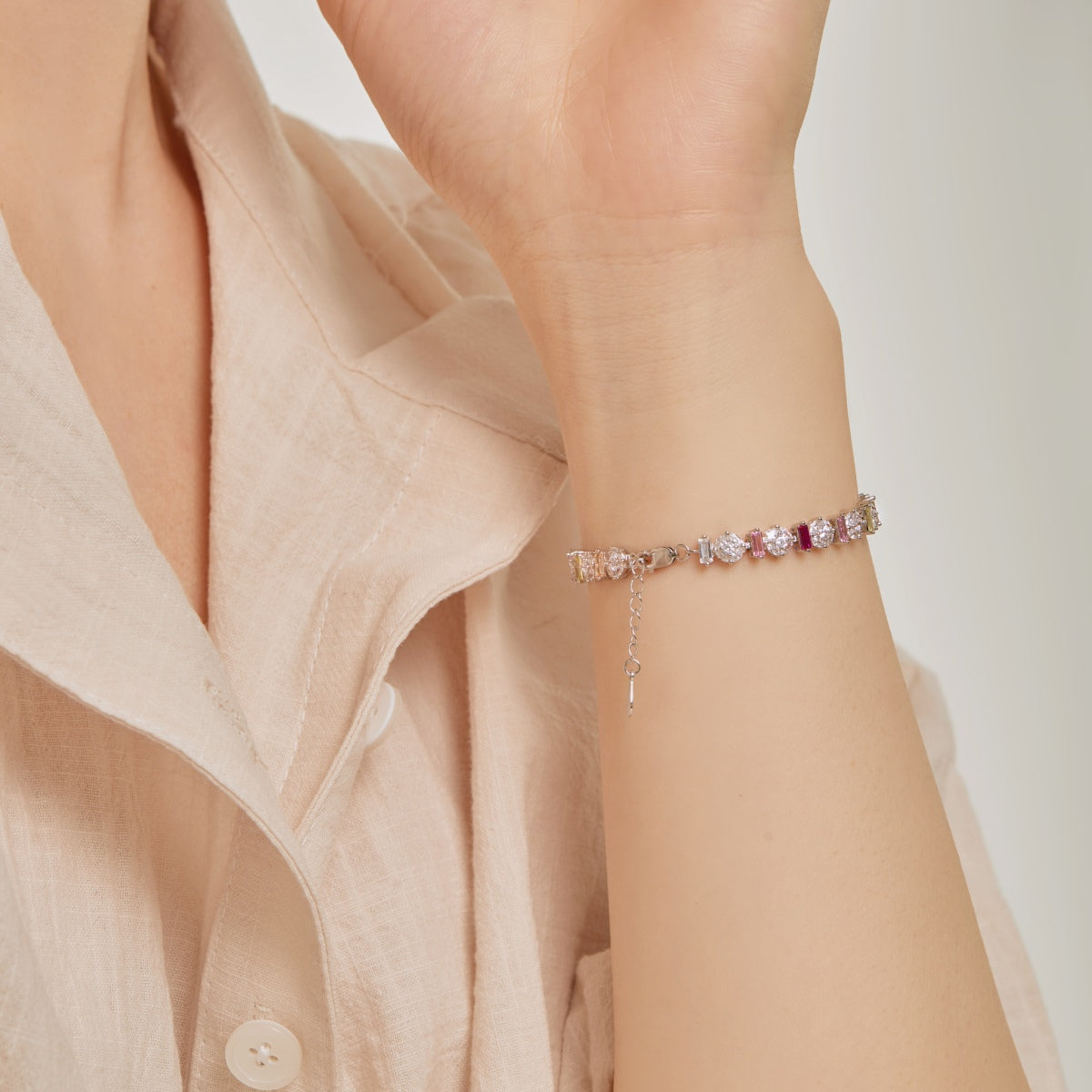 [Olivia JW]Radiant Colorful Round Shape Daily Bracelet