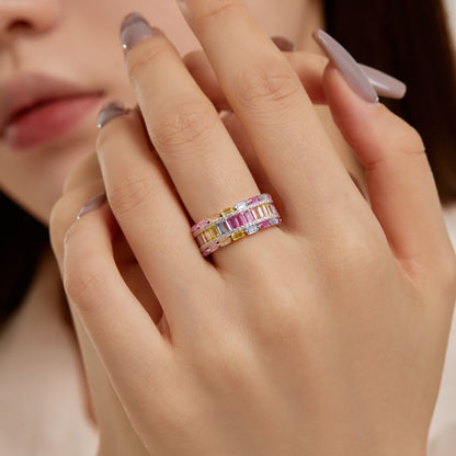 [Olivia JW]Dazzling Colorful Radiant Cut Party Ring