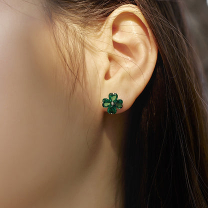 [Olivia JW]Four-Leaf Clover Ball Earrings