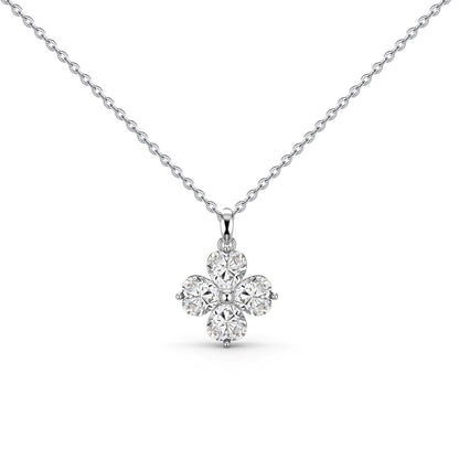 [Olivia JW]Heart-Shaped Four-Leaf Clover Bead Necklace