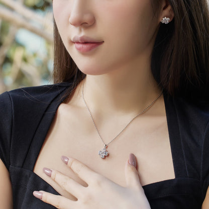 [Olivia JW]Heart-Shaped Four-Leaf Clover Bead Necklace